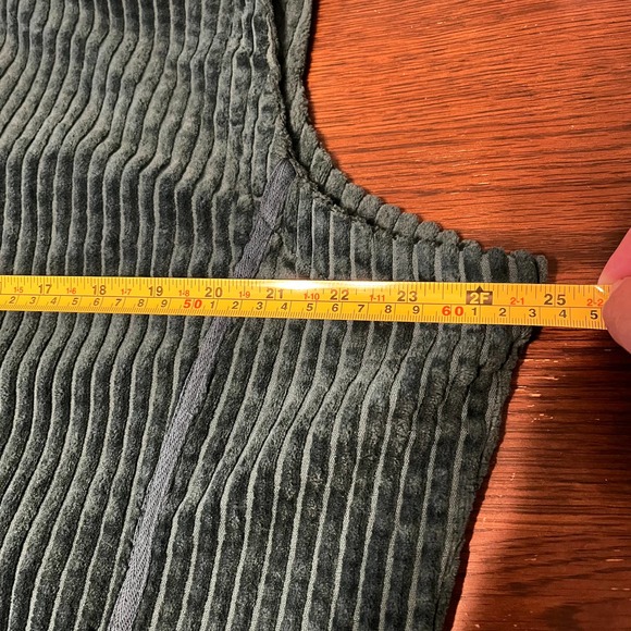 Woolrich Women's 2XL Ribbed Full Zip Sweater Vest Cotton Green Pockets Corduroy - Picture 7 of 9